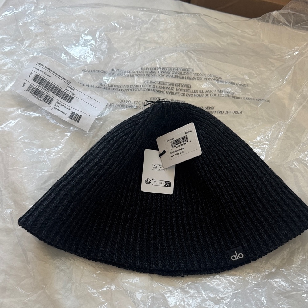 ALO denim knit Cloche